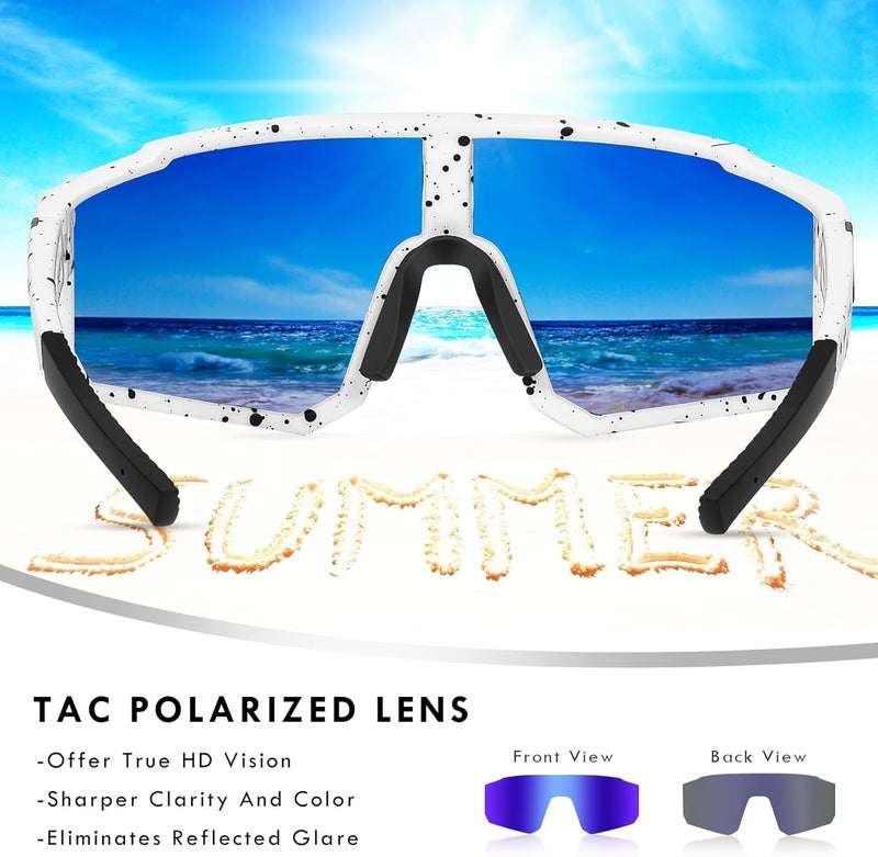 Derowern Youth Baseball Sunglasses, Kids Polarized Sports Sunglasses,UV400 Protection Glasses for Boys Girls Softball Cycling - Image 4